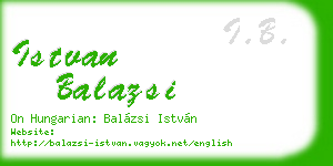 istvan balazsi business card