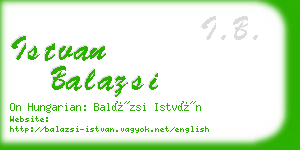 istvan balazsi business card